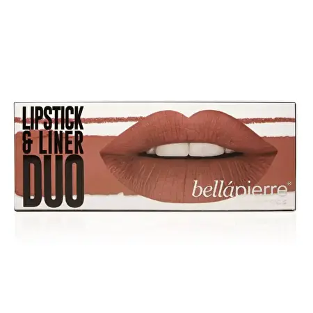 BELLAPIERRE Lūpų dažų ir lūpų kontūro pieštuko rinkinys Bellapierre Lipstick & Liner Duo Incognito