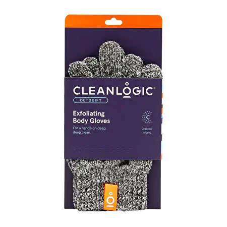 Cleanlogic Detoxify Exfoliating šveičiamosios kūno pirštinės
