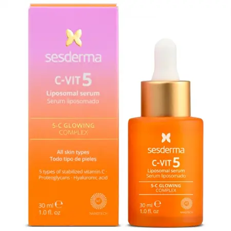 SESDERMA C-VIT 5 skaistinantis liposominis veido serumas, 30 ml